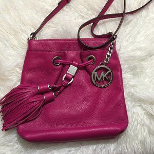 MIchael Kors Raspberry Leather Crossbody-$25 Price Firm